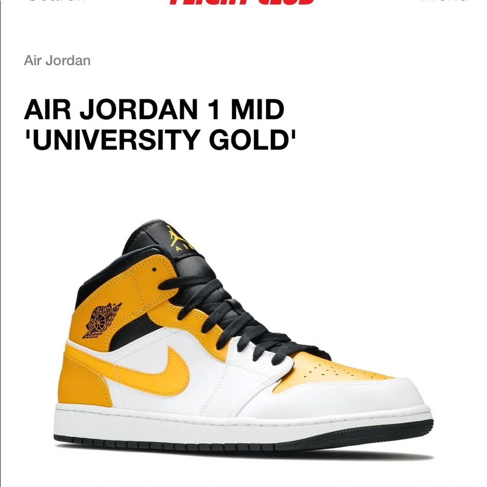 Nike Air Jordan 1 Mid University Gold